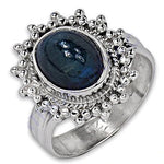 将图像加载到图库查看器中， 925 Silver Oval Stone Ring for Women | Gemstone Jewelry

