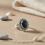 将图像加载到图库查看器中， 925 Silver Oval Stone Ring for Women | Gemstone Jewelry
