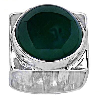 925 Silver Green Onyx Ring for Women | Statement Jewelry