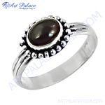 Load image into Gallery viewer, 925 sterling silver ring with a dark black oval gemstone, perfect gift for her
