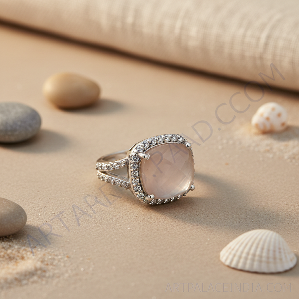 925 Silver Pink Stone Ring | Women's Fashion Ring | Gift