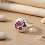 Load image into Gallery viewer, 925 Silver Pink Gemstone Ring for Women | Statement Jewelry
