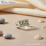 Load image into Gallery viewer, 925 Silver Peridot Gemstone Ring for Women | Gift Jewelry
