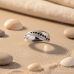 Load image into Gallery viewer, 925 Silver Black Stone Ring for Women | Statement Jewelry
