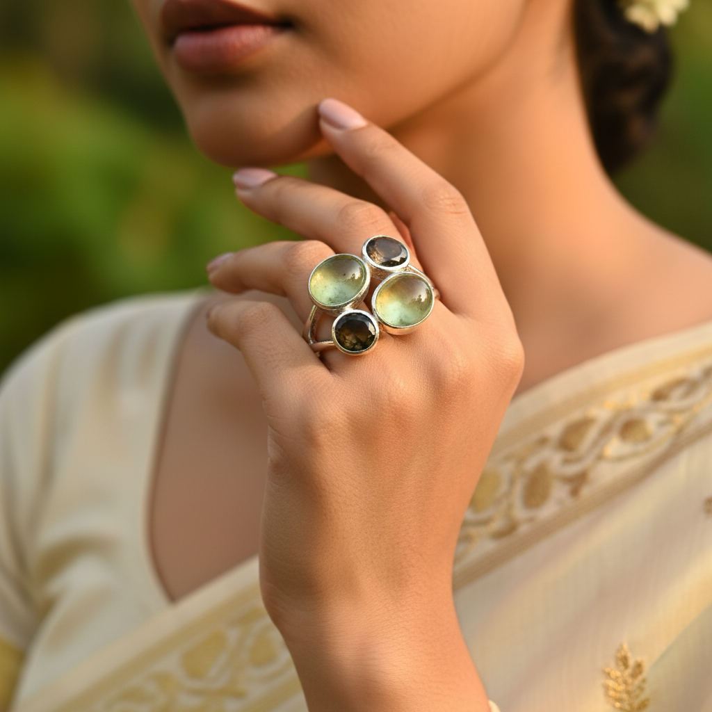 925 Silver Multi-Stone Ring for Women | Statement Jewelry