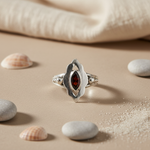 将图像加载到图库查看器中， 925 Silver Garnet Ring for Women | Elegant Gemstone Jewelry
