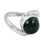 将图像加载到图库查看器中， 925 Silver Round Green Gemstone Ring | For Women | Gift
