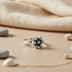 将图像加载到图库查看器中， 925 Sterling Silver Pearl Ring for Women | Flower Design Jewelry

