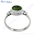 Load image into Gallery viewer, 925 sterling silver peridot ring with oval green gemstone, women&#39;s jewelry

