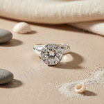 将图像加载到图库查看器中， 925纯银水晶球戒指 | 女士 | 礼物
