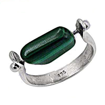 925 Silver Malachite Stone Ring for Women | Gift Jewelry