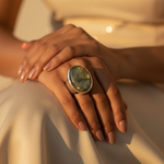 Load image into Gallery viewer, Silver Ring with Oval Gemstone | Women&#39;s Ring | Gift
