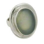 Load image into Gallery viewer, 925 Silver Round Ring with Green Stone | Women's Fashion Jewelry
