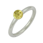 Load image into Gallery viewer, Silver Ring with gold plating Detailing | Daily Wear | Gift for Her
