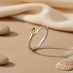 将图像加载到图库查看器中， Silver Ring with gold plating Detailing | Daily Wear | Gift for Her
