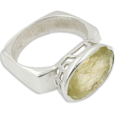 Silver Citrine Gemstone Ring for Women | Statement Jewelry
