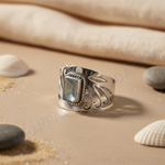 Load image into Gallery viewer, Anillo de plata 925 con piedra preciosa para mujer | Anillo de plata de ley
