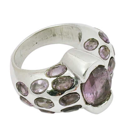 925 Silver Amethyst Gemstone Ring for Women | Gift Jewelry