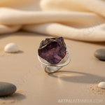 Load image into Gallery viewer, Anillo de plata 925 con piedra preciosa morada para mujer | Joyería llamativa
