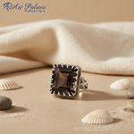 Load image into Gallery viewer, 925 Silver Smoky Quartz Ring | Women's Cocktail Ring | Gift
