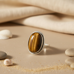 Load image into Gallery viewer, Tiger Eye Stone Ring for Women | 925 Silver Ring
