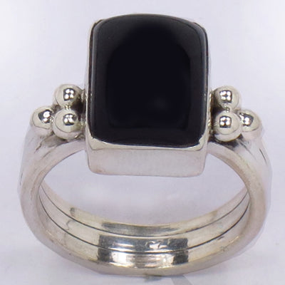 925 Silver Onyx Stone Ring for Women | Statement Jewelry