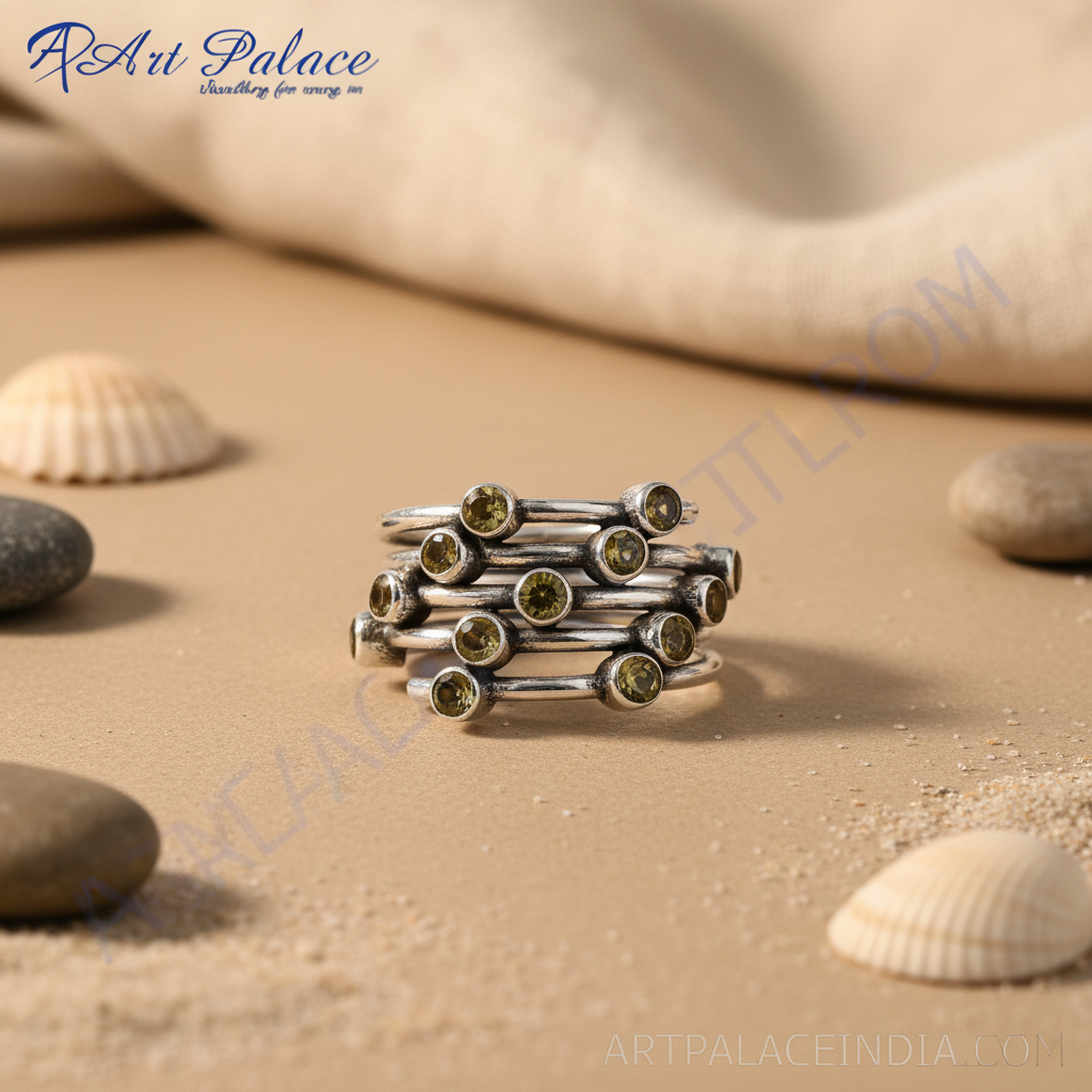 925 Silver Multi-Band Ring with Gemstones | Women's Ring