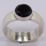 Load image into Gallery viewer, Silver Onyx Ring for Women | Black Gemstone Ring

