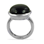 Load image into Gallery viewer, 925 Silver Onyx Cabochon Ring for Women | Statement Ring
