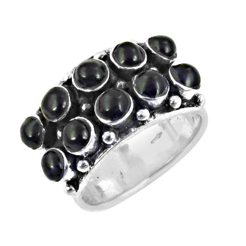 925 Silver Black Stone Ring for Women | Statement Jewelry