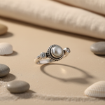 将图像加载到图库查看器中， 925 Sterling Silver Pearl &amp; Gemstone Ring for Women | Gift Jewelry
