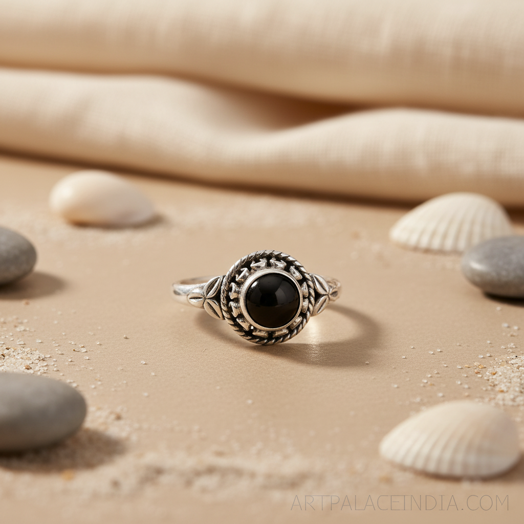 Anillo de ónix negro en plata de ley 925 para mujer | Joyería de regalo
