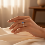 将图像加载到图库查看器中， 925 Silver Moonstone Ring for Women | Blue Gemstone Jewelry
