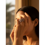Load image into Gallery viewer, Silver Ring with Oval-Cut Gemstones | Women&#39;s Jewelry Gift
