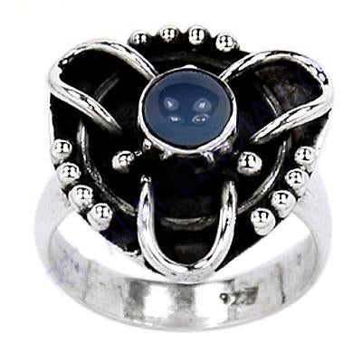 925 Sterling Silver Blue Gemstone Ring for Women | Gift Jewelry