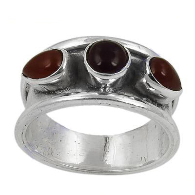 925 Silver Carnelian Gemstone Ring for Women | Gift Jewelry