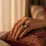 Load image into Gallery viewer, Anillo de ojo de tigre en plata de ley 925 para hombre | Joyería con estilo
