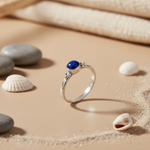Load image into Gallery viewer, 925 Silver Blue Gemstone Ring for Women | Daily Wear
