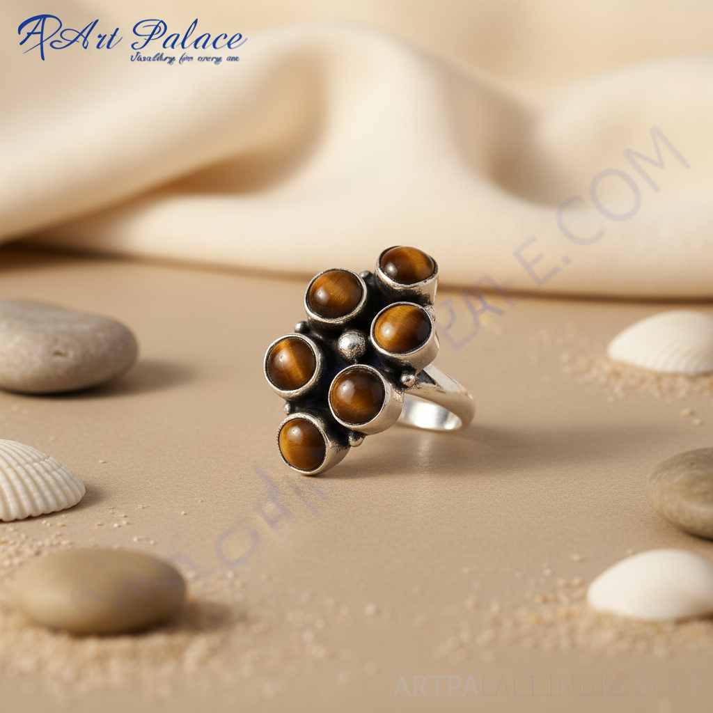 925 Silver Tiger Eye Ring | Women's Gemstone Jewelry Gift