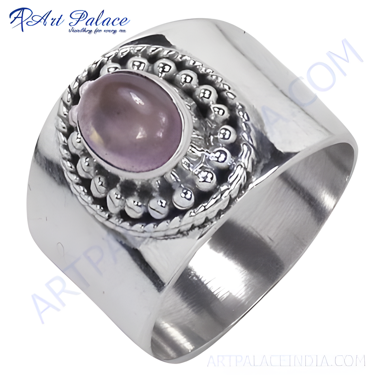 925 sterling silver amethyst ring for women, featuring a lavender gemstone in a detailed setting