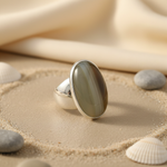 Load image into Gallery viewer, Anillo de plata de ley 925 con piedra preciosa ovalada | Anillo para mujer
