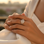 将图像加载到图库查看器中， Silver Ring with Gemstones for Women | Cluster Ring
