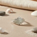 将图像加载到图库查看器中， Silver Ring with Gemstones for Women | Cluster Ring
