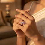 将图像加载到图库查看器中， 925 Silver Pink Gemstone Ring for Women | Fine Jewelry
