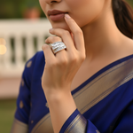 Load image into Gallery viewer, Anillo de plata con circonita cúbica para mujer | Anillo llamativo
