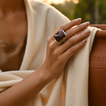 将图像加载到图库查看器中， 925 Silver Garnet Gemstone Ring for Women | Statement Jewelry
