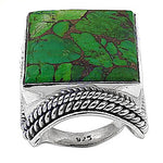 Load image into Gallery viewer, 925 Silver Green Gemstone Ring for Women | Statement Jewelry
