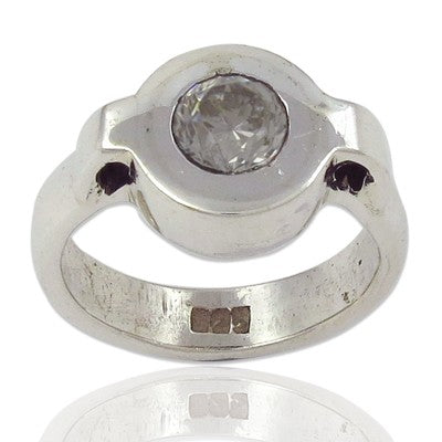 925 Silver Round Diamond Ring for Women | Gift