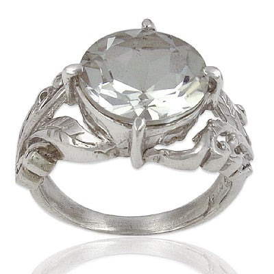 Silver Clear Stone Ring for Women | Statement Jewelry Gift