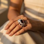 将图像加载到图库查看器中， 925 Silver Garnet Ring for Women | Gemstone Jewelry Gift
